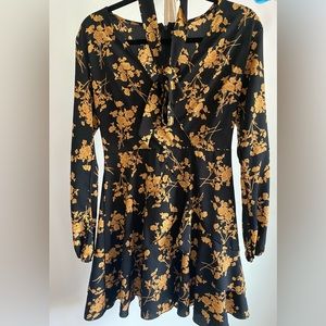 Black Floral Party Dress